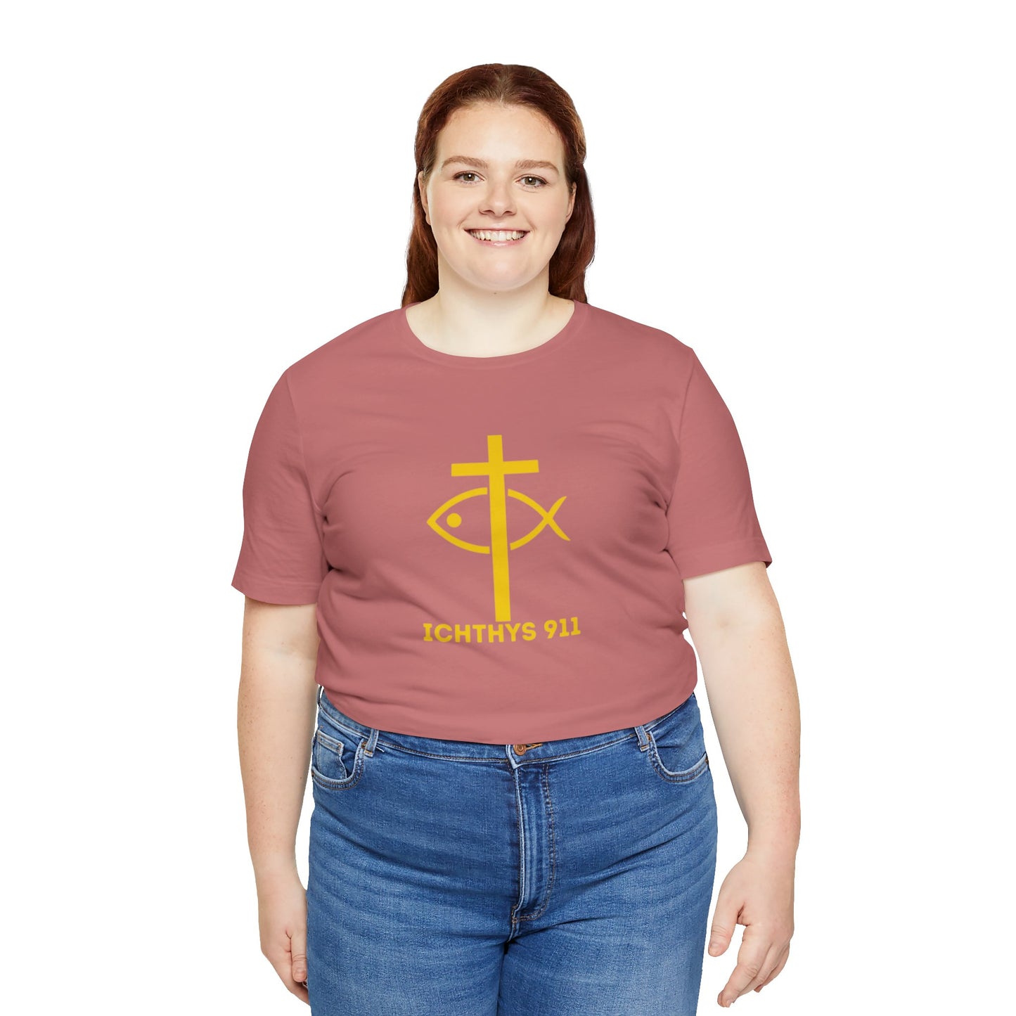 "Roll With God" - Unisex T- Shirt - Lightweight 100% Cotton - Summer T - Arm Form Fitting - Men T- Shirt - Women T-Shirt - Christian T-Shirt - Love Like Jesus - ICHTHYS 911 Design