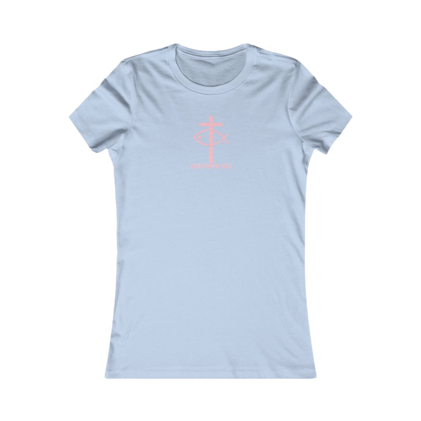 "Faith Hope Love" Inspirational Women's Favorite Tee - Love and Positivity Shirt - Slim Fit with Longer Body Length - ICHTHYS 911