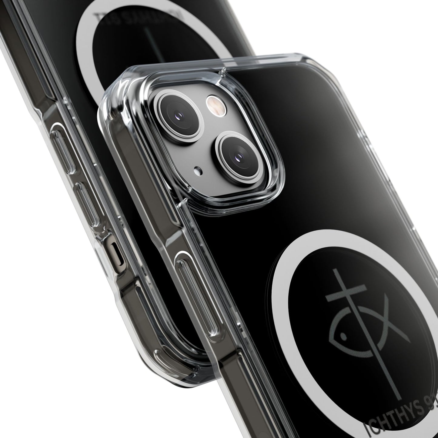 Magnetic Clear Case with Faith Symbol - Durable iPhone Protection