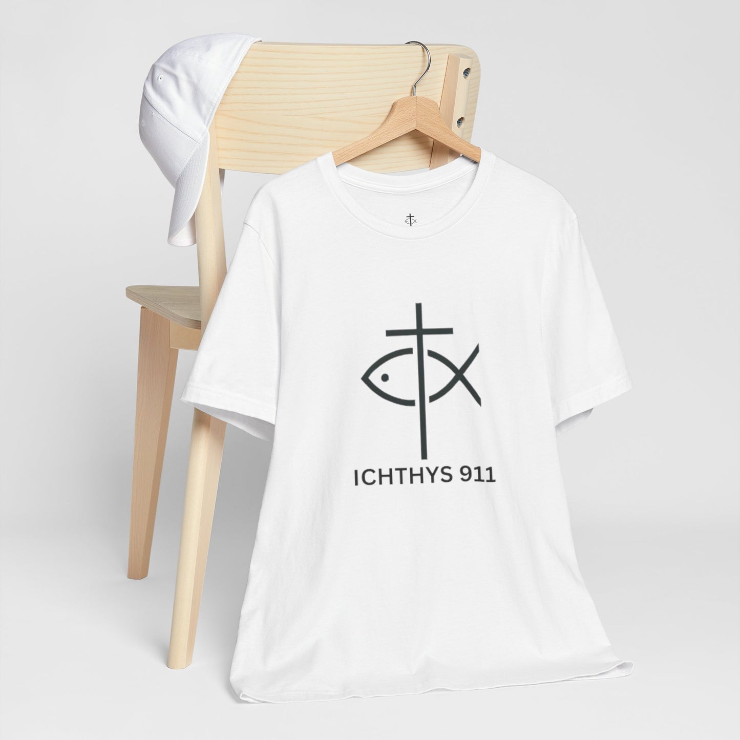 ICHTHYS 911 - Lightweight fabric - Unisex - 100% Airlume combed and ring-spun cotton - Light weight T-Shirt - Faith & Strength