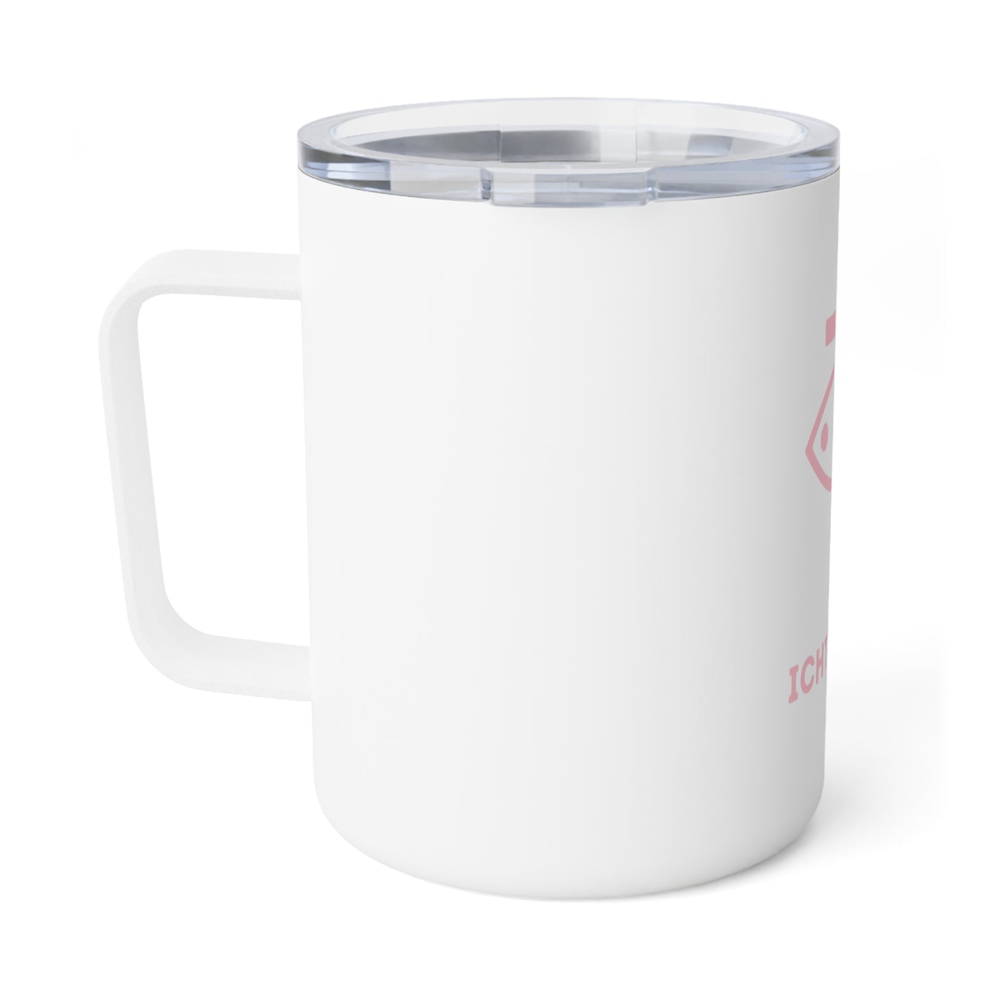 ICHTHYS 911 Insulated Coffee Mug – 10oz White Christian Travel Tumbler
