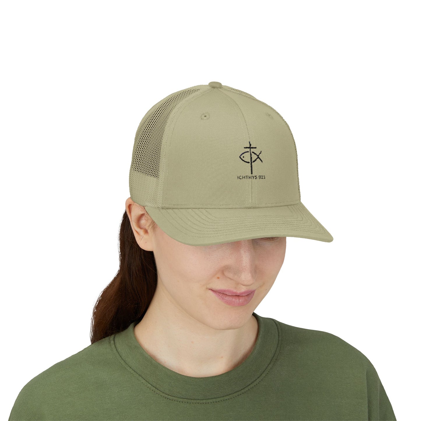 Ichthys 911 Snapback Trucker Cap - Stylish Faith-Inspired Hat