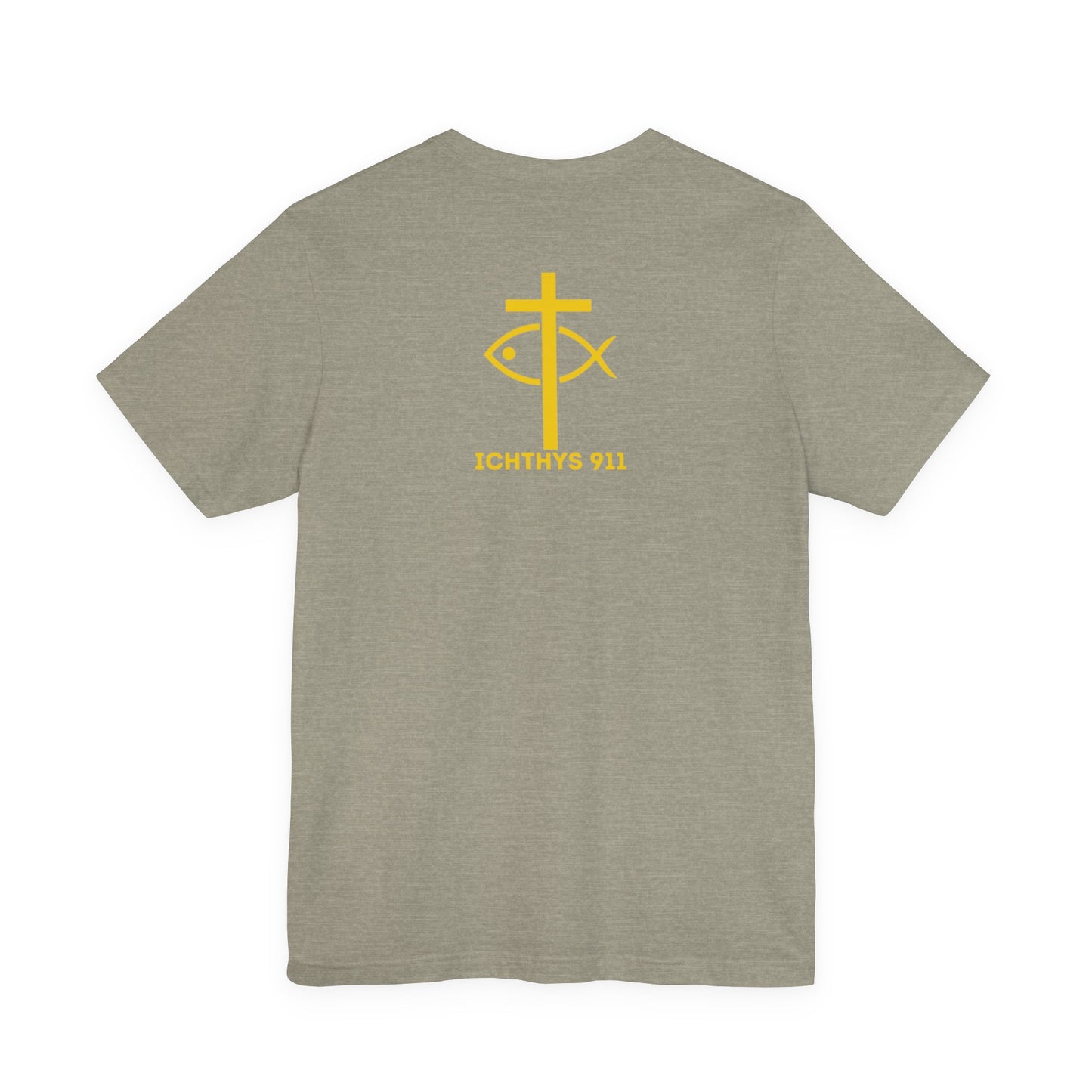 Roll With God Love Like Jesus - Reverse Design - Unisex T- Shirt - Lightweight 100% Cotton - Summer T - Arm Form Fitting - Men T- Shirt - Women T-Shirt - Christian T-Shirt - Love Like Jesus ICHTHYS 911
