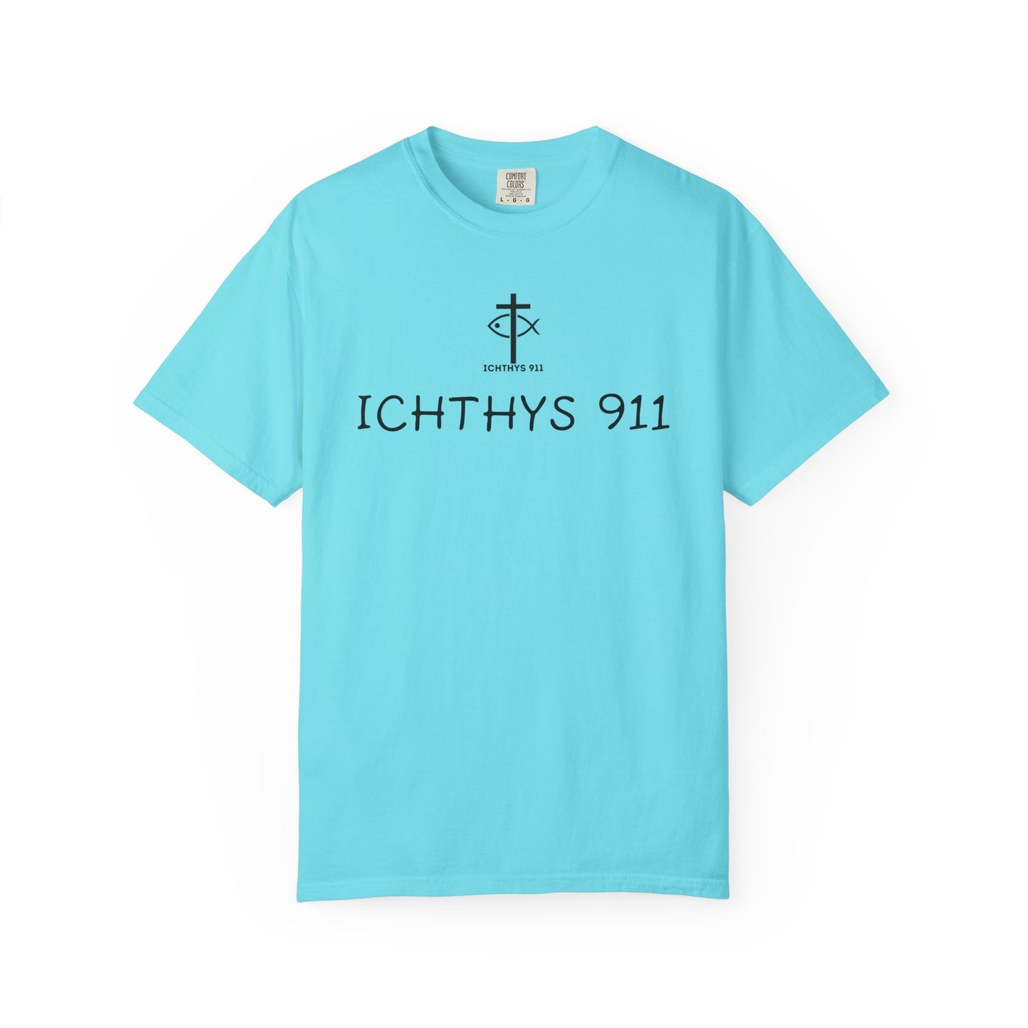 ICHTHYS 911 - "Authentic - Reverse" Black Font - Unisex T - Women T - Men T -Christian Tee - Faith-Inspired Shirt - Christian Fashion - Wear Your Faith