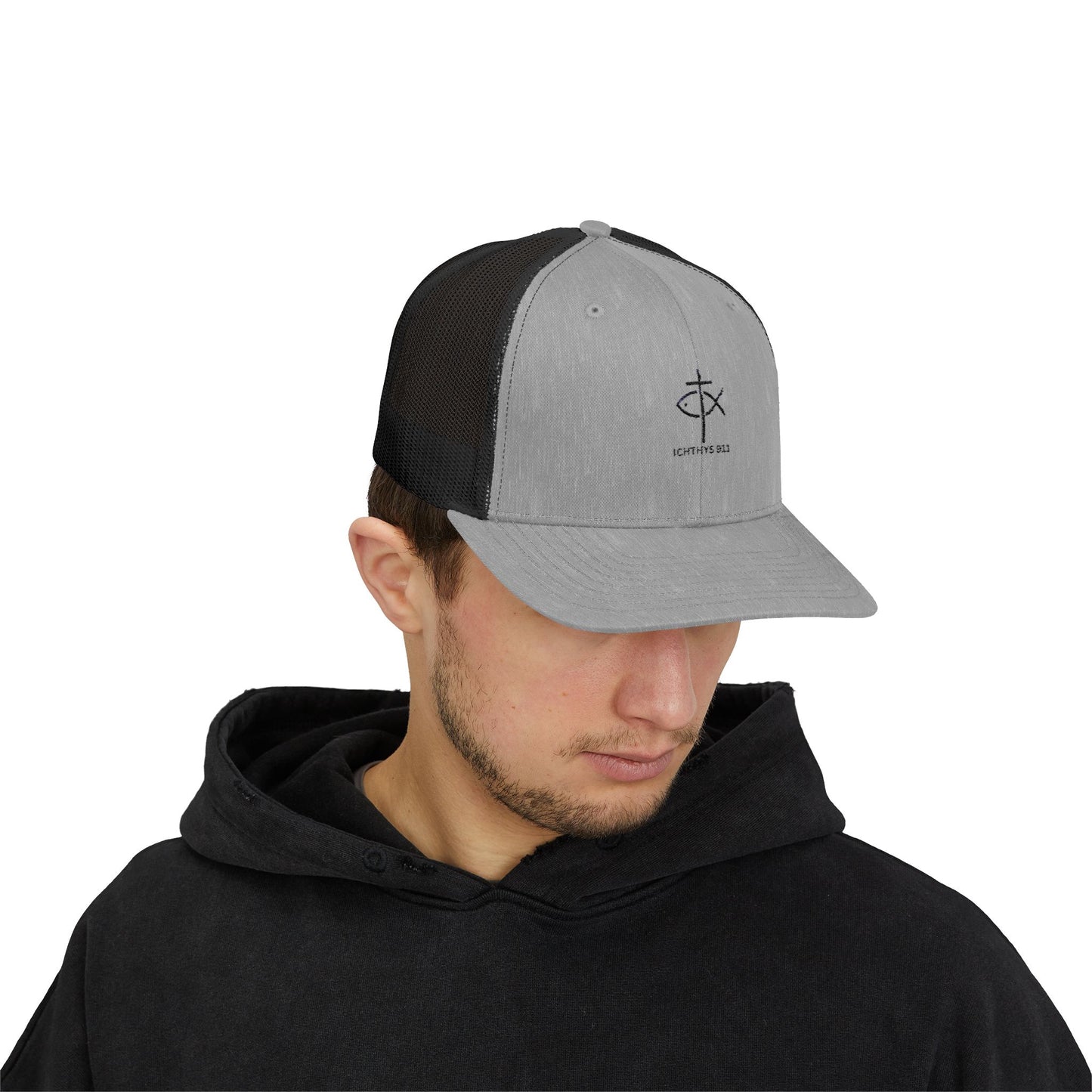 Ichthys 911 Snapback Trucker Cap - Stylish Faith-Inspired Hat