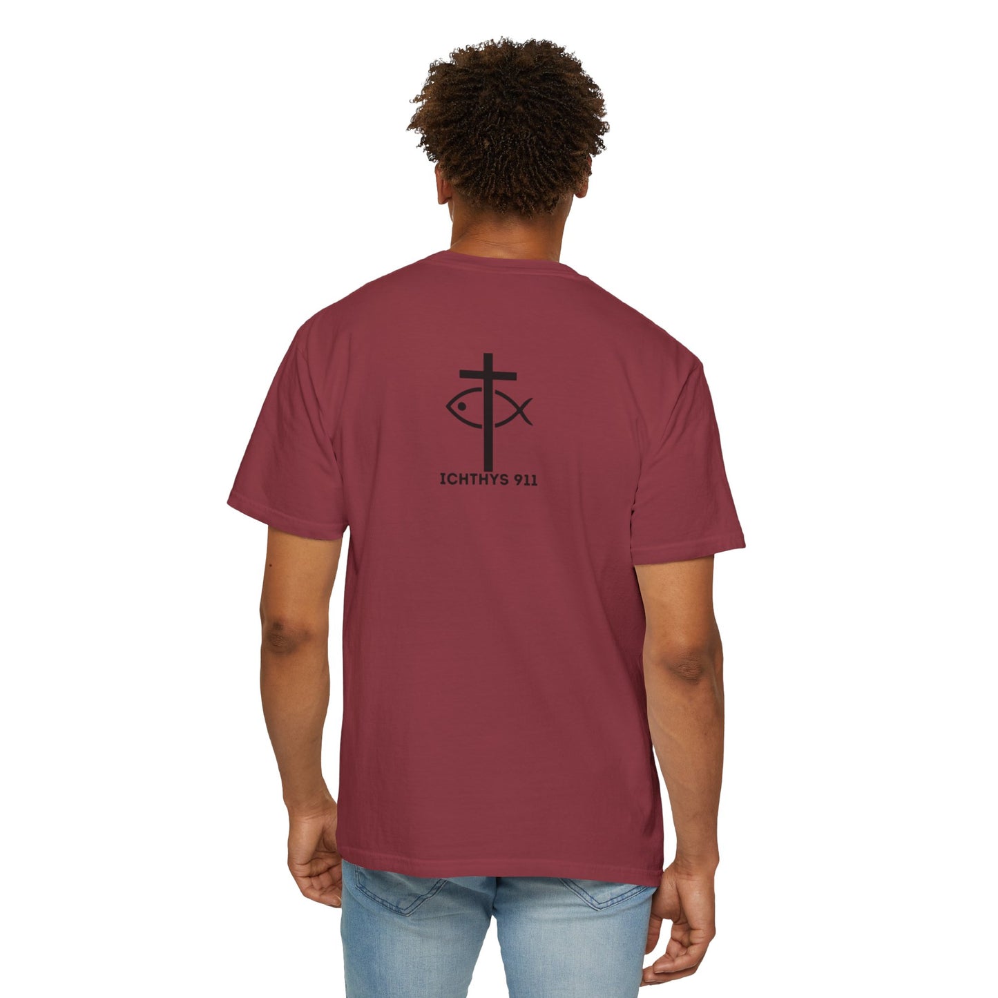 ICHTHYS 911 - "Authentic - Reverse" Black Font - Unisex T - Women T - Men T -Christian Tee - Faith-Inspired Shirt - Christian Fashion - Wear Your Faith