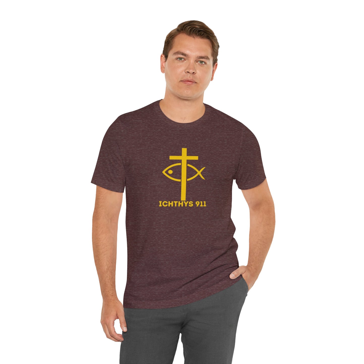 "Roll With God" - Unisex T- Shirt - Lightweight 100% Cotton - Summer T - Arm Form Fitting - Men T- Shirt - Women T-Shirt - Christian T-Shirt - Love Like Jesus - ICHTHYS 911 Design