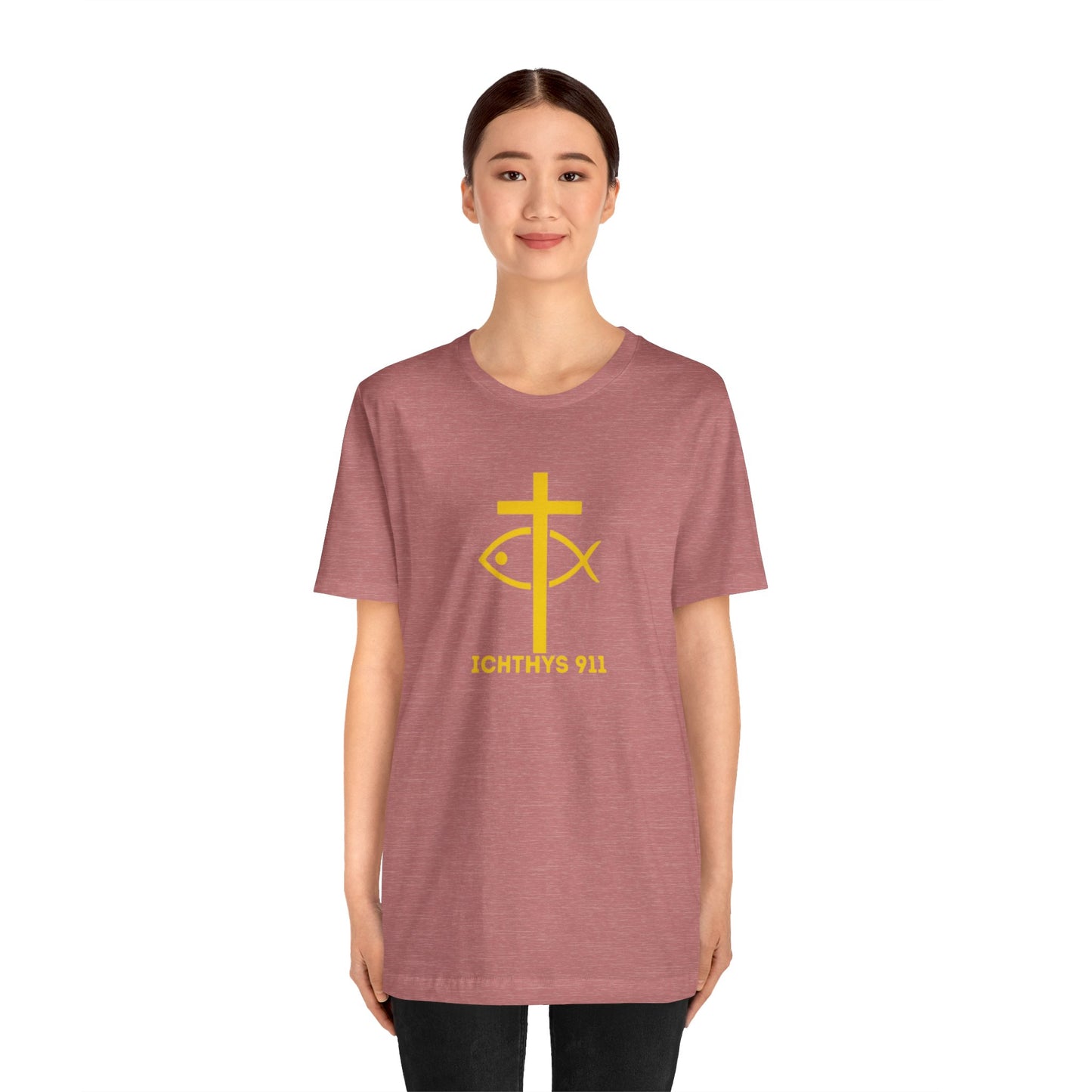 "Roll With God" - Unisex T- Shirt - Lightweight 100% Cotton - Summer T - Arm Form Fitting - Men T- Shirt - Women T-Shirt - Christian T-Shirt - Love Like Jesus - ICHTHYS 911 Design