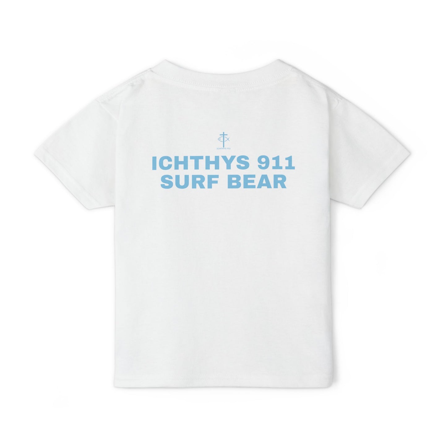 ICHTHYS 911 "Surf Bear" - Toddler T-Shirt - Cool Summer Tee - Match Mom and Dad For Vacation - Family T-Shirt