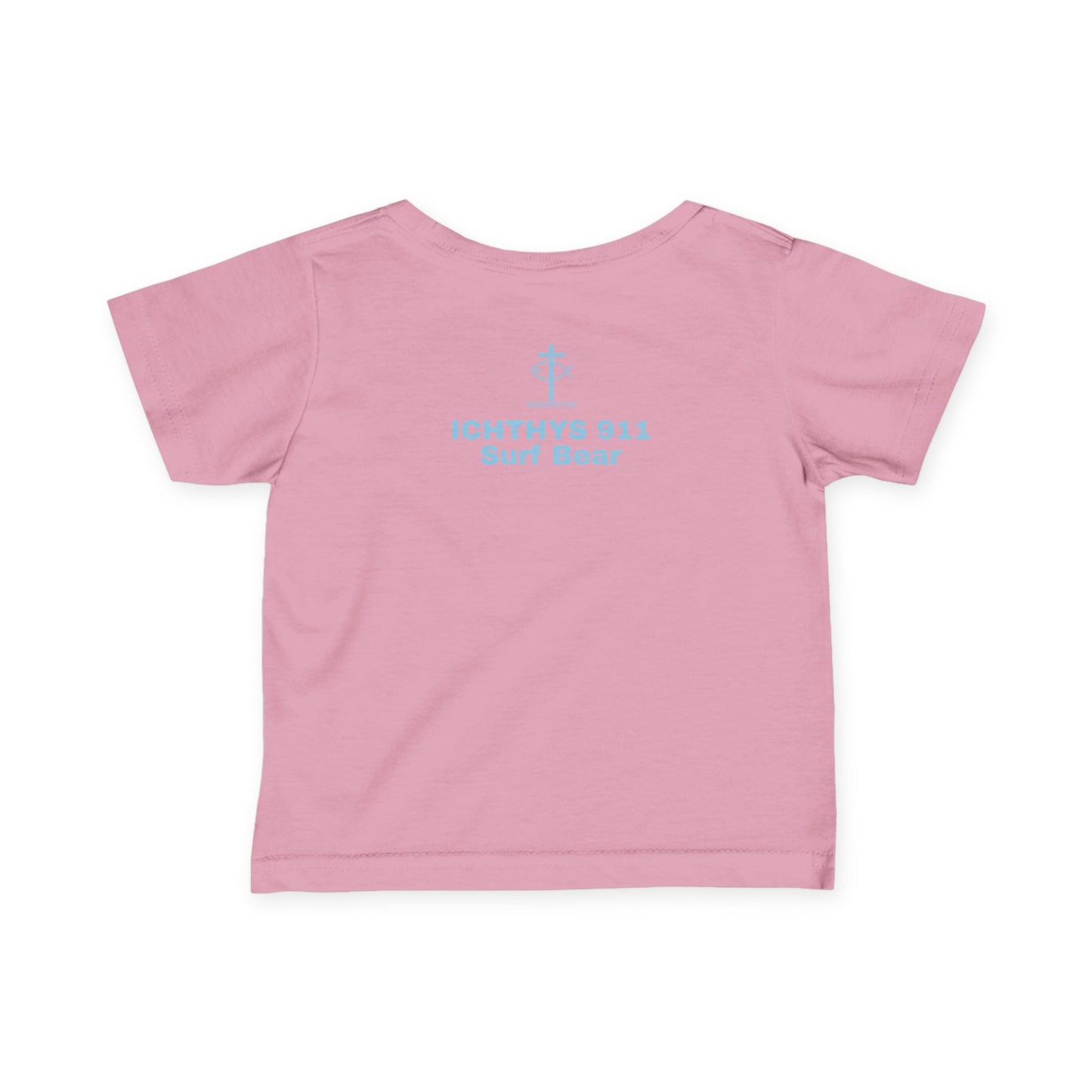 ICHTHYS 911 "Surf Bear" - Cute Surf Bear Infant Tee - Perfect for Beach Days & Summer Fun - Family Matching Shirts - See All Sizes - Adult to Infant-