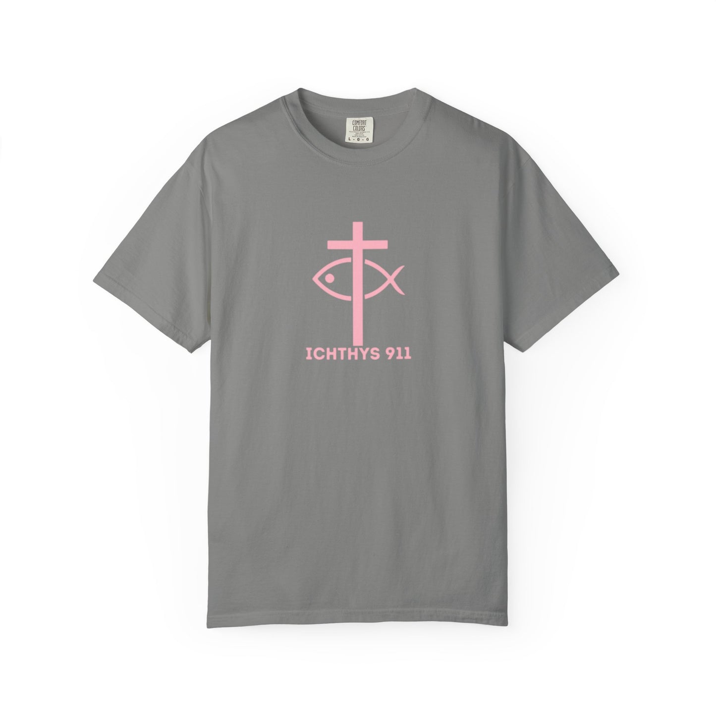 13th Disciple Collection - Christian Streetwear T-Shirt – Jesus Gym & Faith Fashion, Unisex Garment-Dyed T-Shirt Soft Pink Font - Men T-Shirt, Women T-shirt, ICHTHYS 911