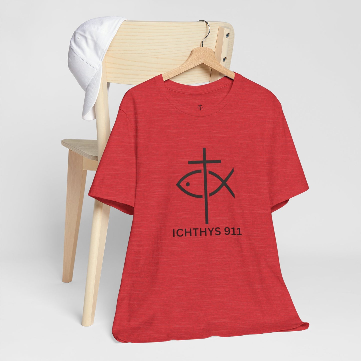 ICHTHYS 911 - Lightweight fabric - Unisex - 100% Airlume combed and ring-spun cotton - Light weight T-Shirt - Faith & Strength