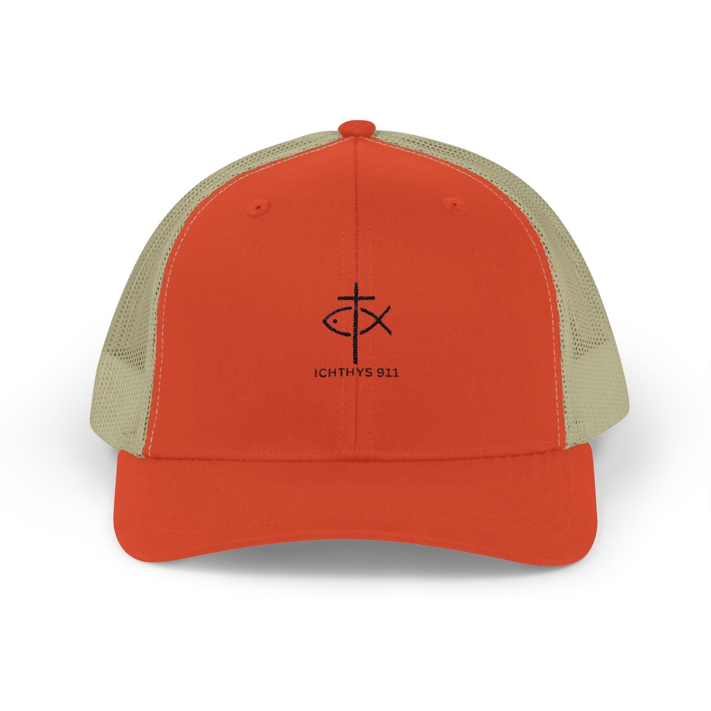 Ichthys 911 Snapback Trucker Cap - Stylish Faith-Inspired Hat