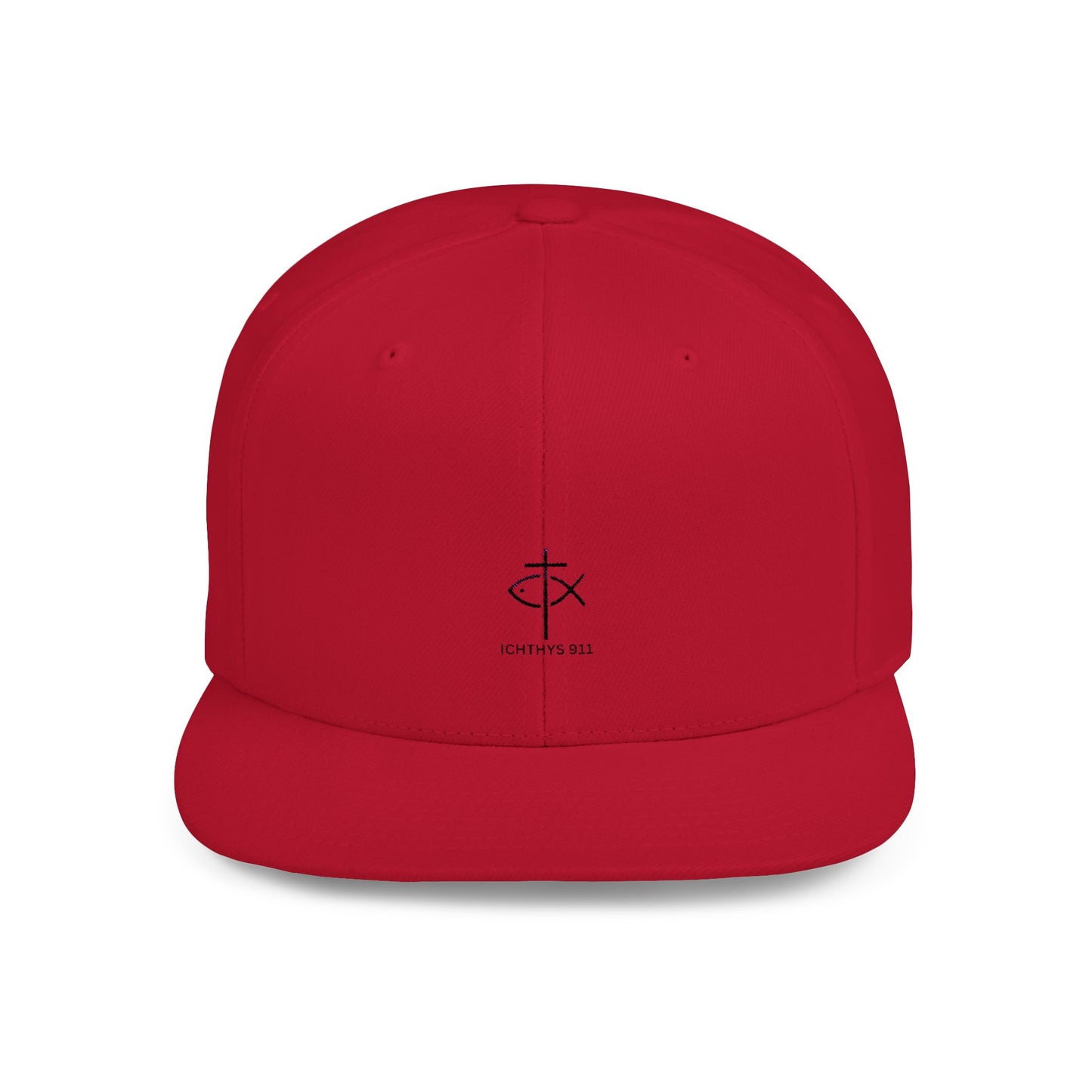 Stylish Ichthys 911 Flat Bill Snapback Cap - Perfect for Casual Wear and Faith-Based Events