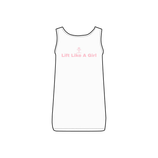 Lift Like A Girl - Comfortable Women's Micro Ribbed Tank with Inspirational Design - Slim fit - Featuring exclusive ICHTHYS 911 Logo