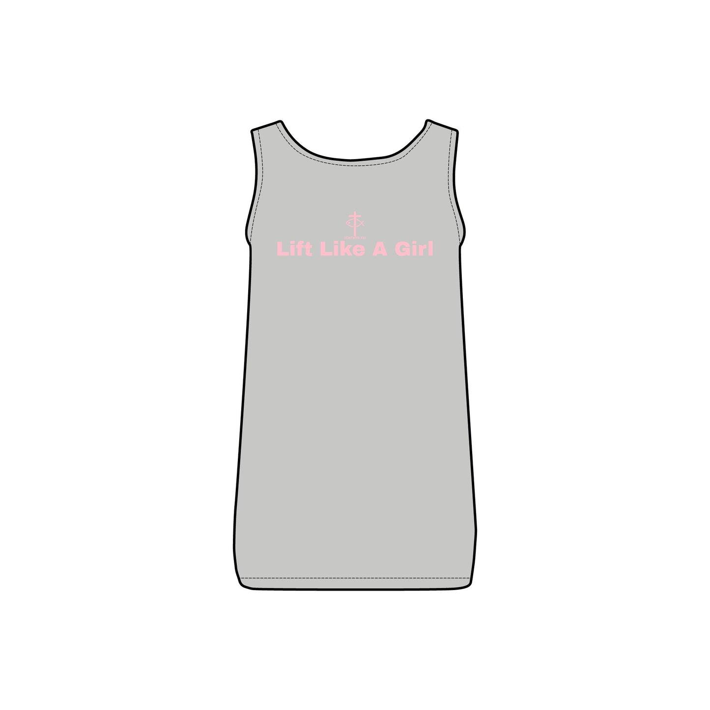 Lift Like A Girl - Comfortable Women's Micro Ribbed Tank with Inspirational Design - Slim fit - Featuring exclusive ICHTHYS 911 Logo