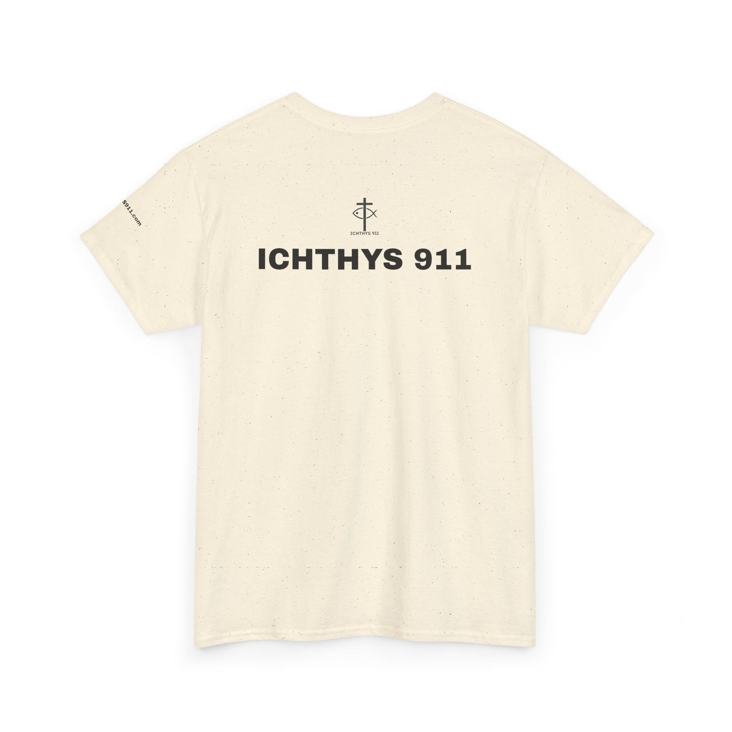 Authentic Design - Unisex T-Shirt - Heavy Cotton T-Shirt - Jesus Fish - Men's T-Shirt - Women T-Shirt Christian Faith - Unisex Clothing - ICHTHYS 911