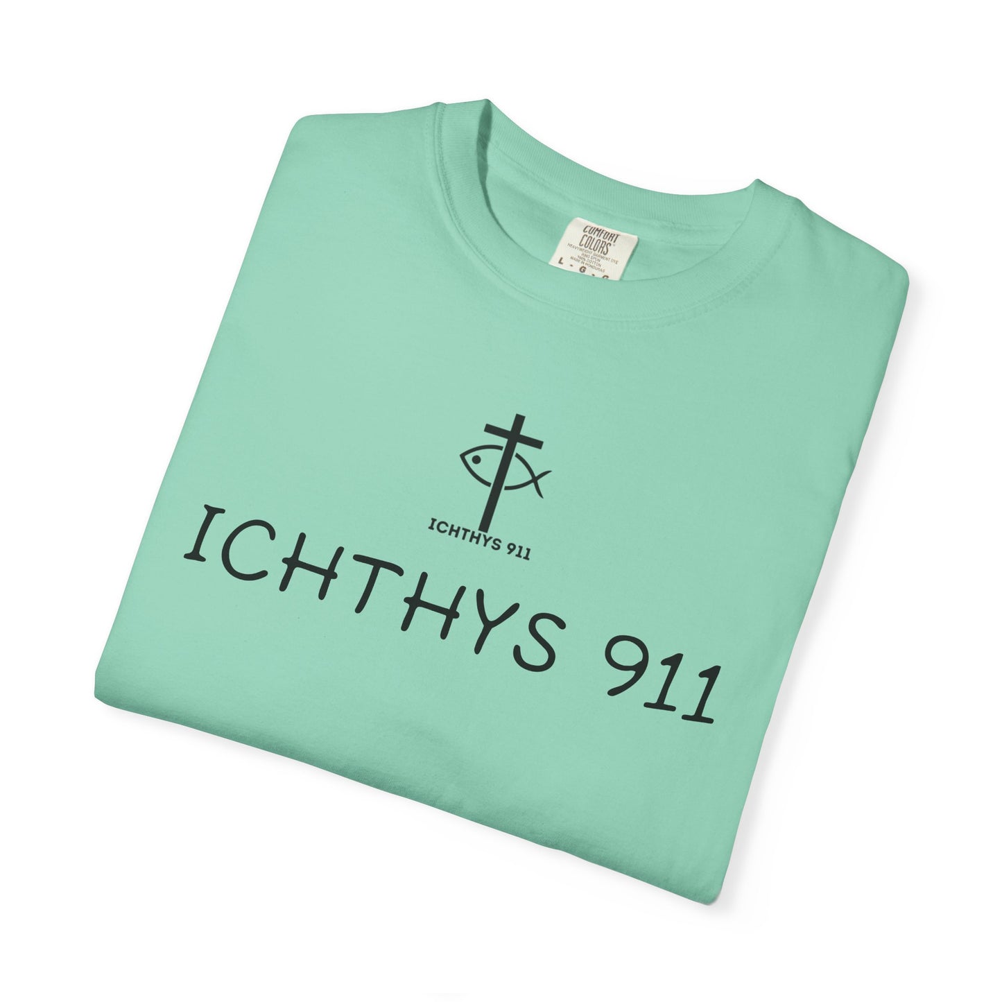 ICHTHYS 911 - "Authentic - Reverse" Black Font - Unisex T - Women T - Men T -Christian Tee - Faith-Inspired Shirt - Christian Fashion - Wear Your Faith