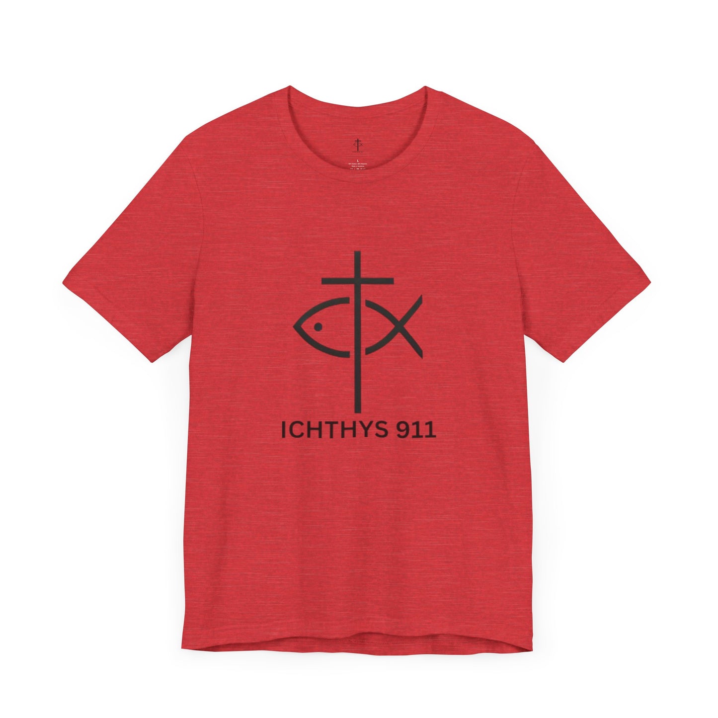 ICHTHYS 911 - Lightweight fabric - Unisex - 100% Airlume combed and ring-spun cotton - Light weight T-Shirt - Faith & Strength
