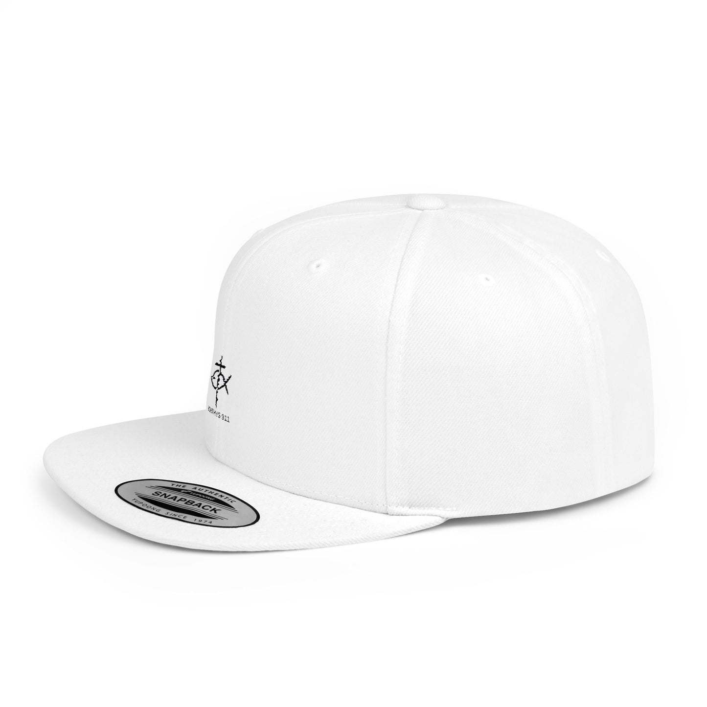 Stylish Ichthys 911 Flat Bill Snapback Cap - Perfect for Casual Wear and Faith-Based Events