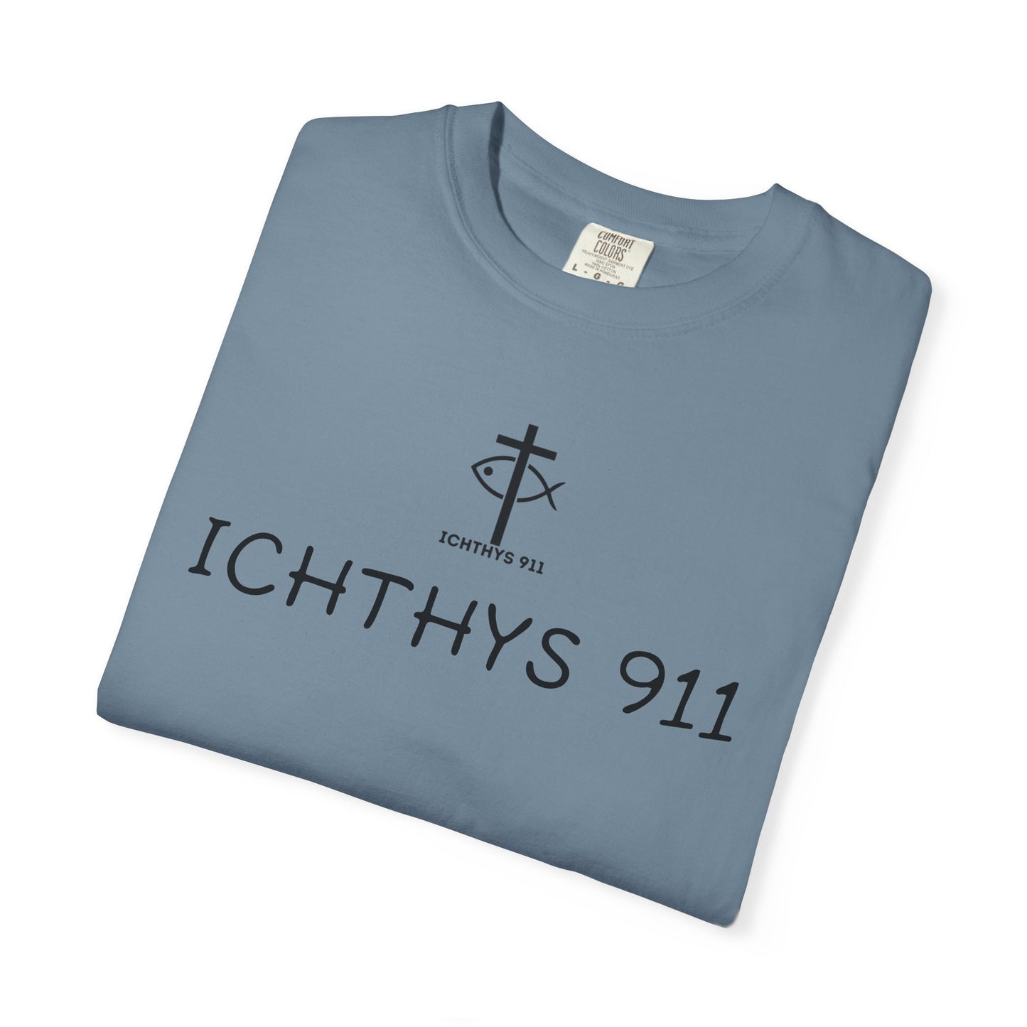 ICHTHYS 911 - "Authentic - Reverse" Black Font - Unisex T - Women T - Men T -Christian Tee - Faith-Inspired Shirt - Christian Fashion - Wear Your Faith