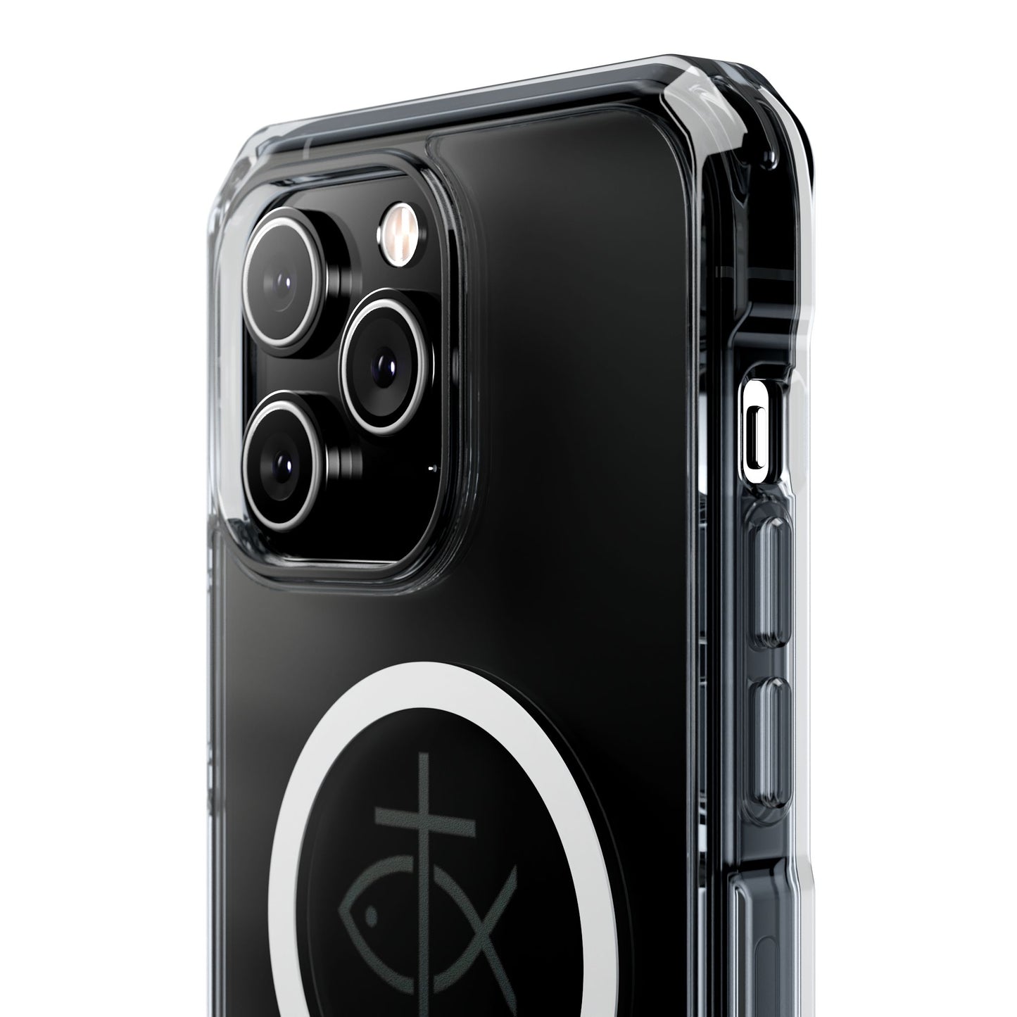 Magnetic Clear Case with Faith Symbol - Durable iPhone Protection