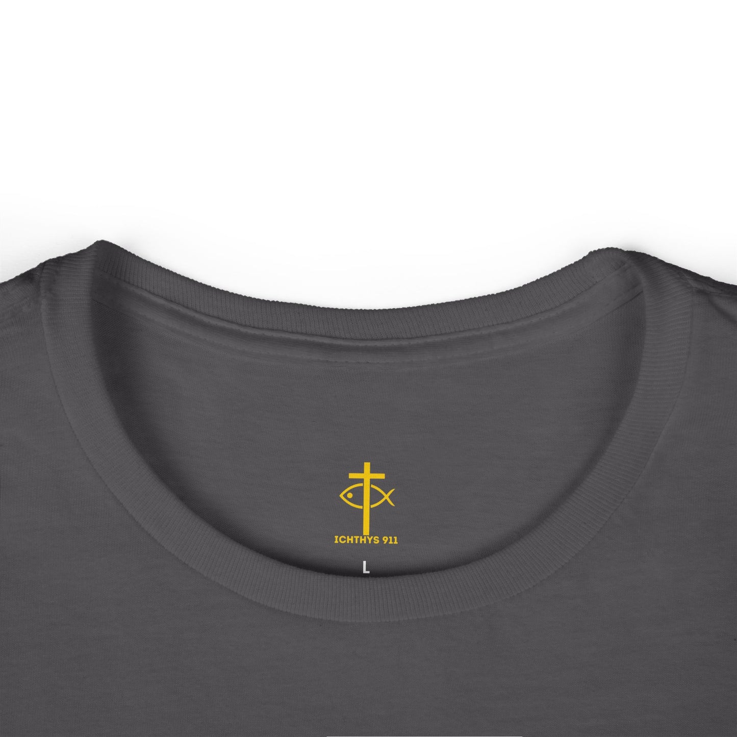 ICHTHYS 911 - "Roll With God Love Like Jesus" Faith-Inspired Women's Tee - Summer Light T-Shirt - Wear Your Faith - Softstyle Tee