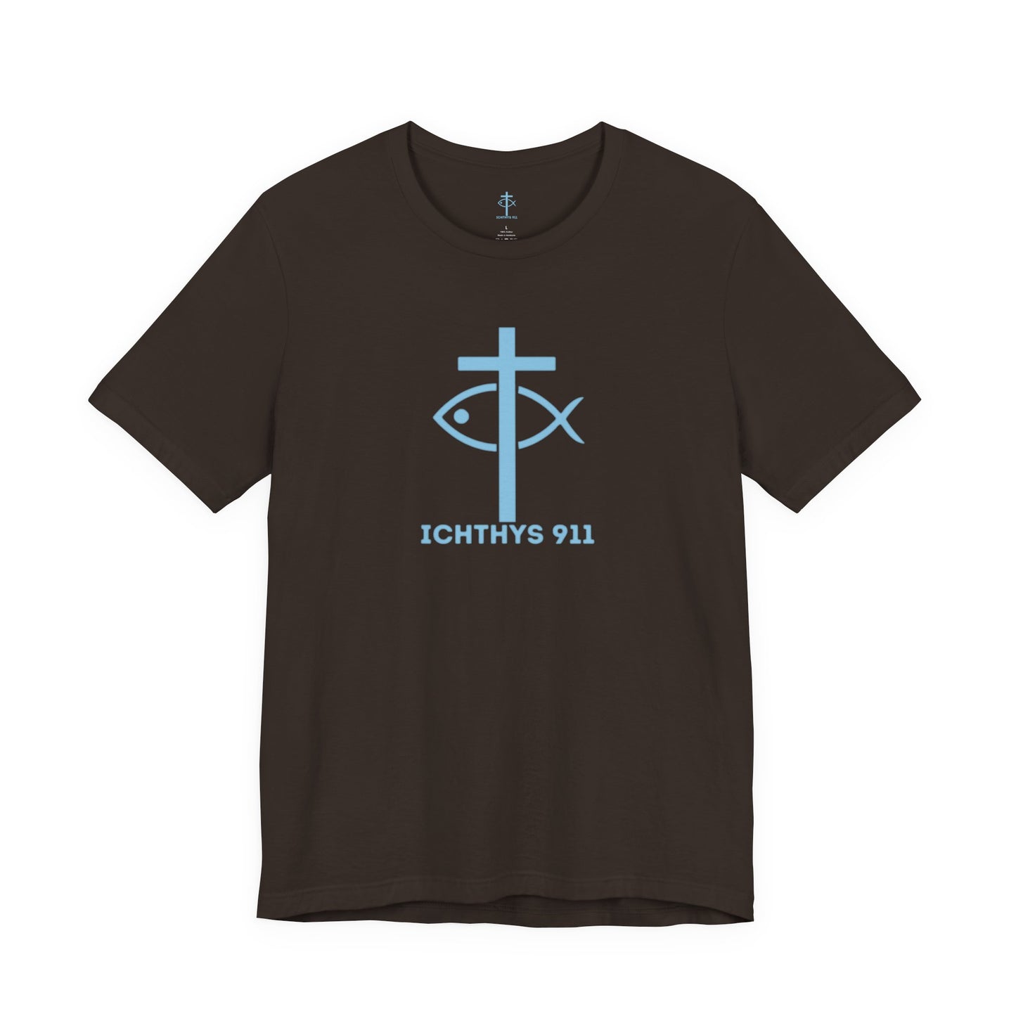Roll With God Ride With Jesus - Blue Font - Unisex T- Shirt - Lightweight 100% Cotton - Summer T - Arm Form Fitting - Men T- Shirt - Women T-Shirt - Christian T-Shirt - Love Like Jesus -  ICHTHYS 911