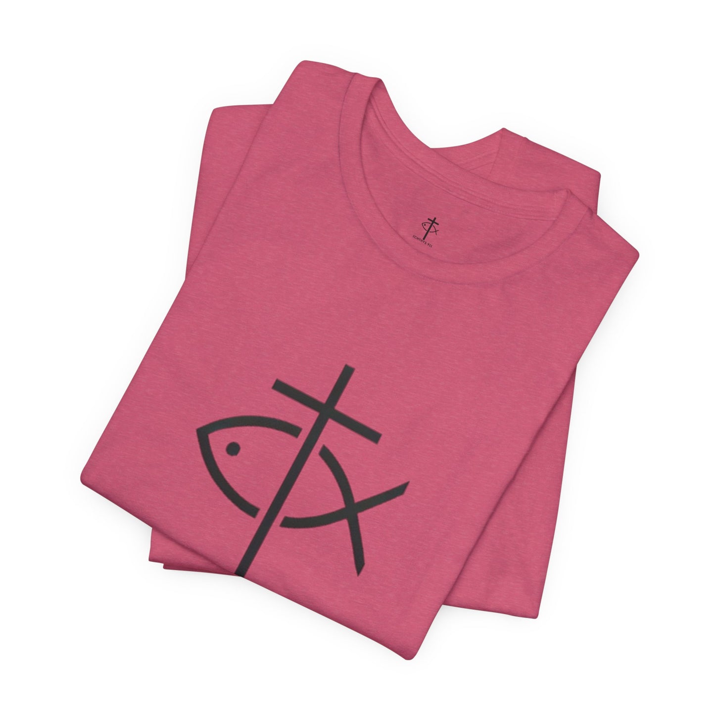ICHTHYS 911 - Lightweight fabric - Unisex - 100% Airlume combed and ring-spun cotton - Light weight T-Shirt - Faith & Strength