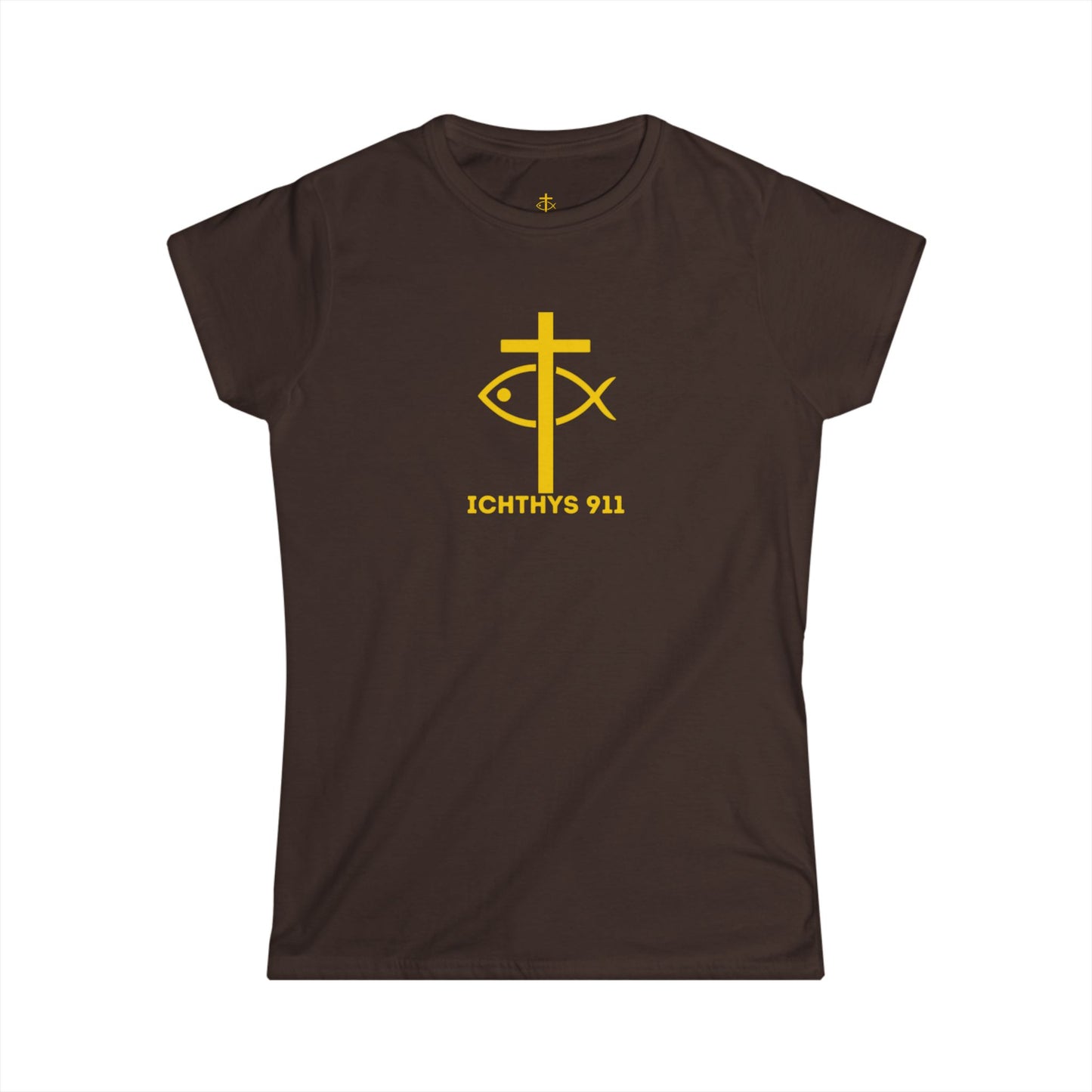 ICHTHYS 911 - "Roll With God Love Like Jesus" Faith-Inspired Women's Tee - Summer Light T-Shirt - Wear Your Faith - Softstyle Tee