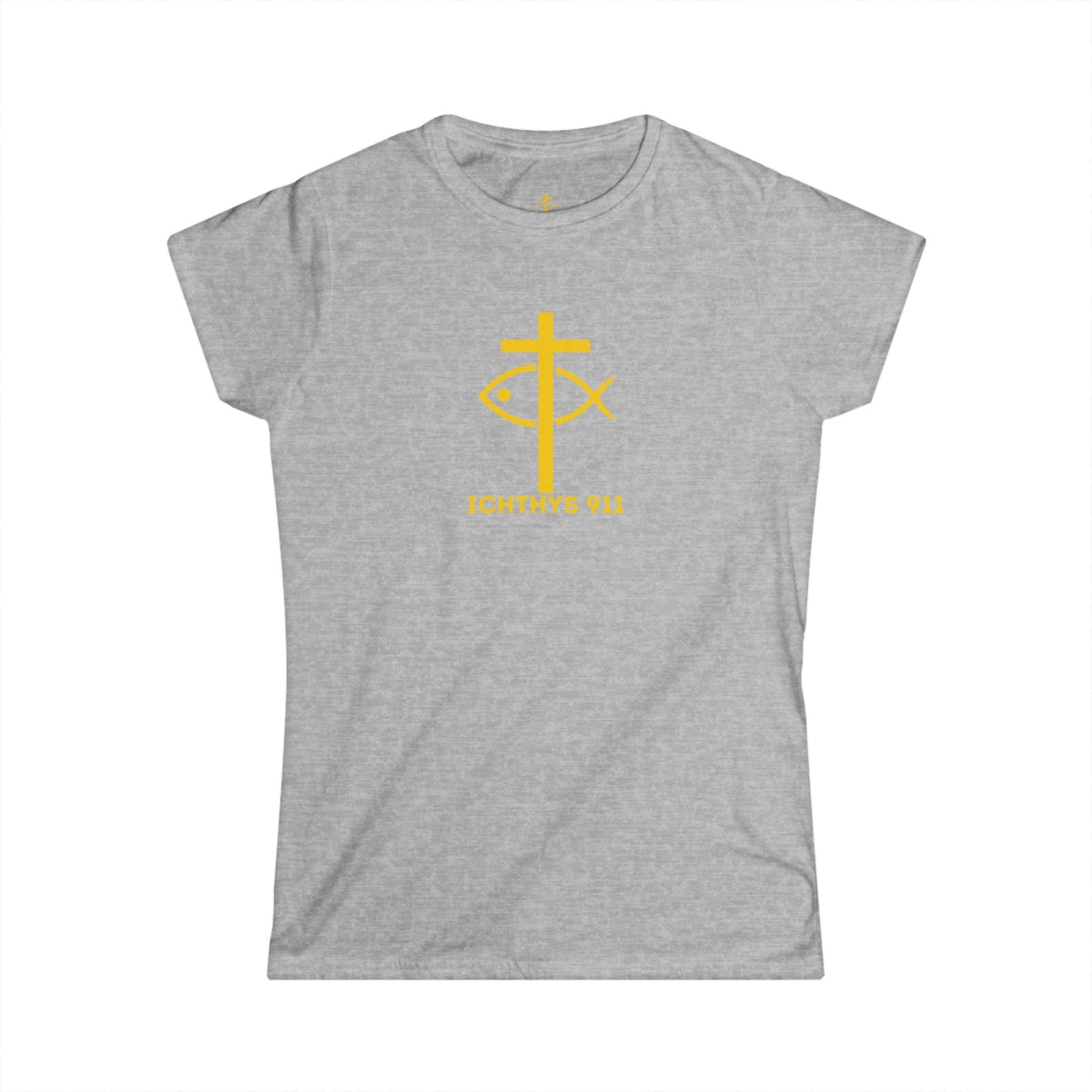 ICHTHYS 911 - "Roll With God Love Like Jesus" Faith-Inspired Women's Tee - Summer Light T-Shirt - Wear Your Faith - Softstyle Tee