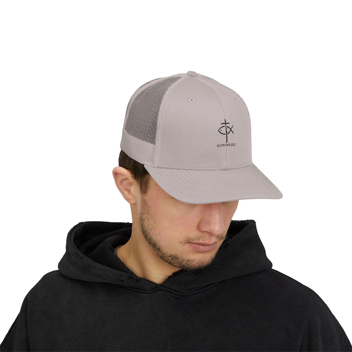 Ichthys 911 Snapback Trucker Cap - Stylish Faith-Inspired Hat