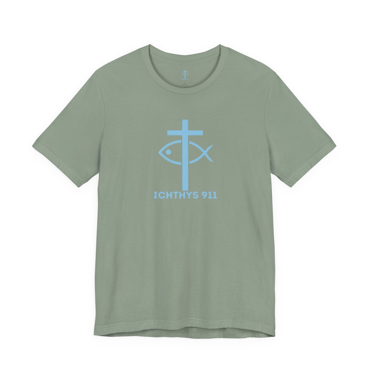 Roll With God Ride With Jesus - Blue Font - Unisex T- Shirt - Lightweight 100% Cotton - Summer T - Arm Form Fitting - Men T- Shirt - Women T-Shirt - Christian T-Shirt - Love Like Jesus -  ICHTHYS 911