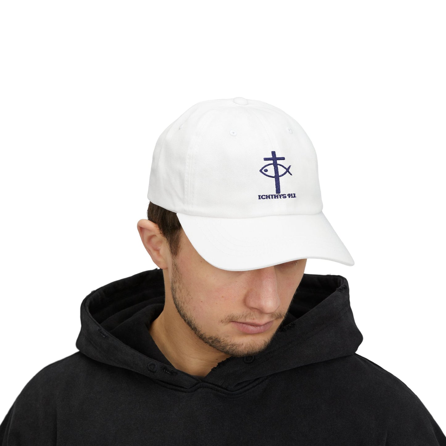 ICHTHYS 911 Classic Dad Cap - Faith-Inspired Adjustable Hat - Soft Hat - Adjustable Strap - Wear Your Faith - Unisex