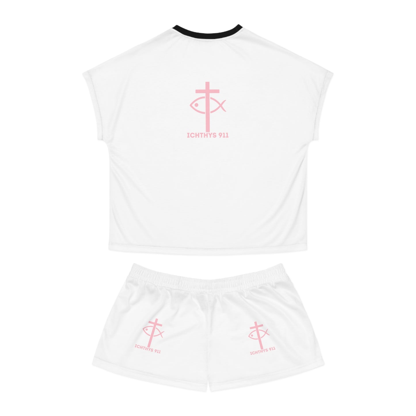 ICHTYHS 911 - Christian Short Pajama Set for Women - Soft & Comfortable Sleepwear