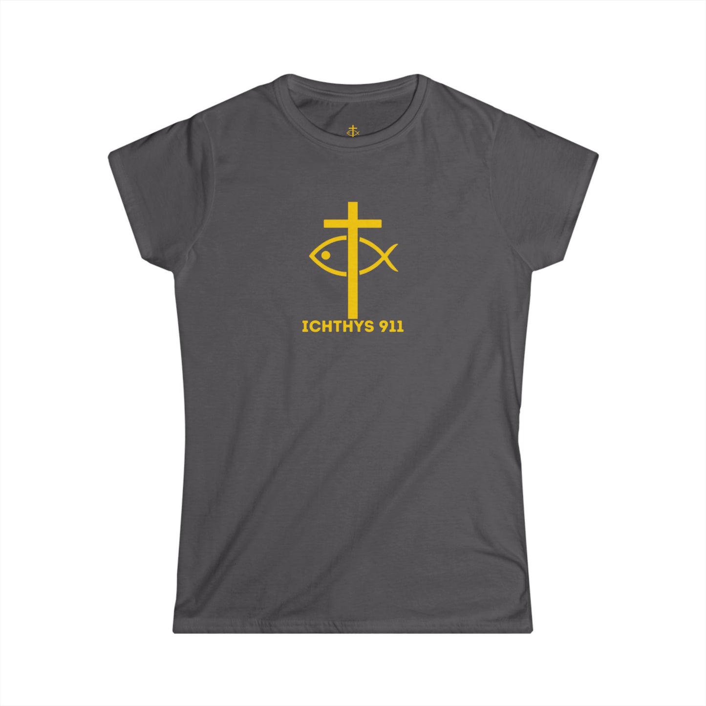 ICHTHYS 911 - "Roll With God Love Like Jesus" Faith-Inspired Women's Tee - Summer Light T-Shirt - Wear Your Faith - Softstyle Tee
