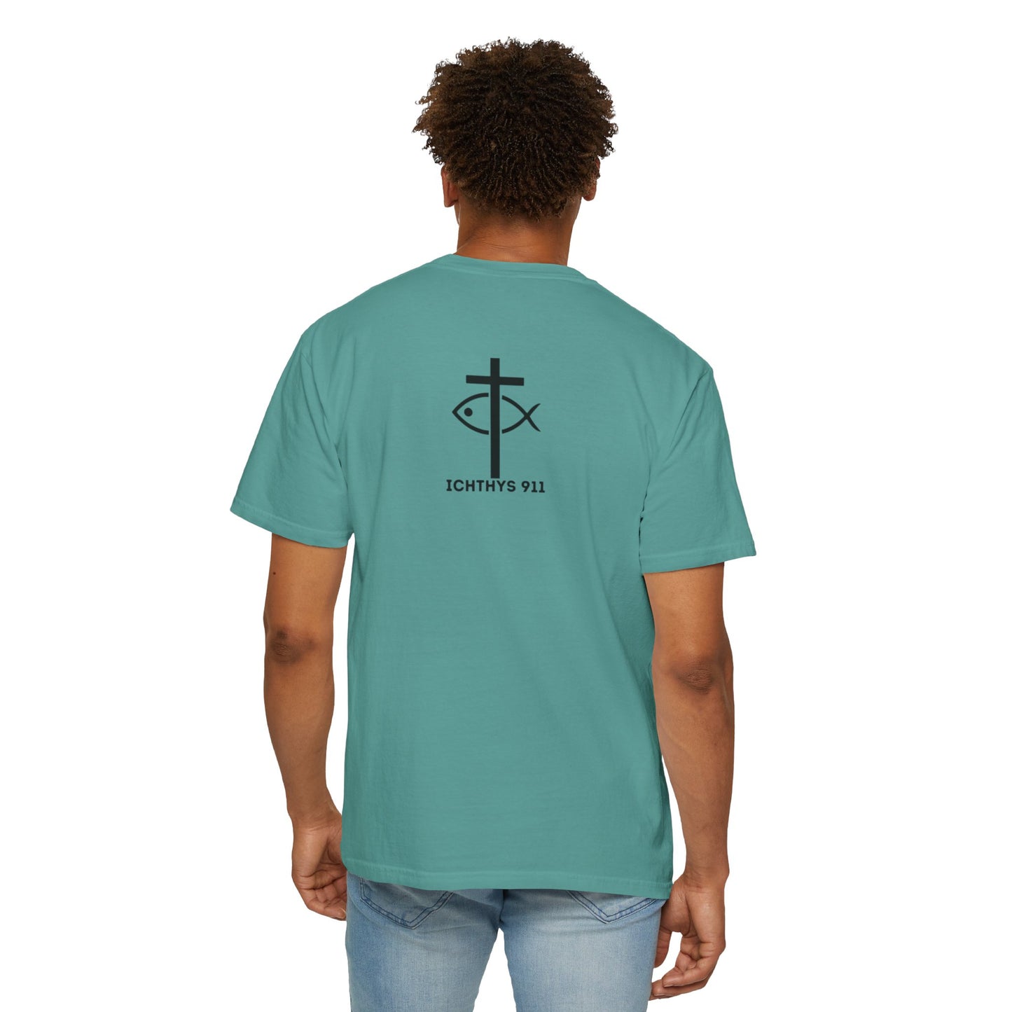 ICHTHYS 911 - "Authentic - Reverse" Black Font - Unisex T - Women T - Men T -Christian Tee - Faith-Inspired Shirt - Christian Fashion - Wear Your Faith